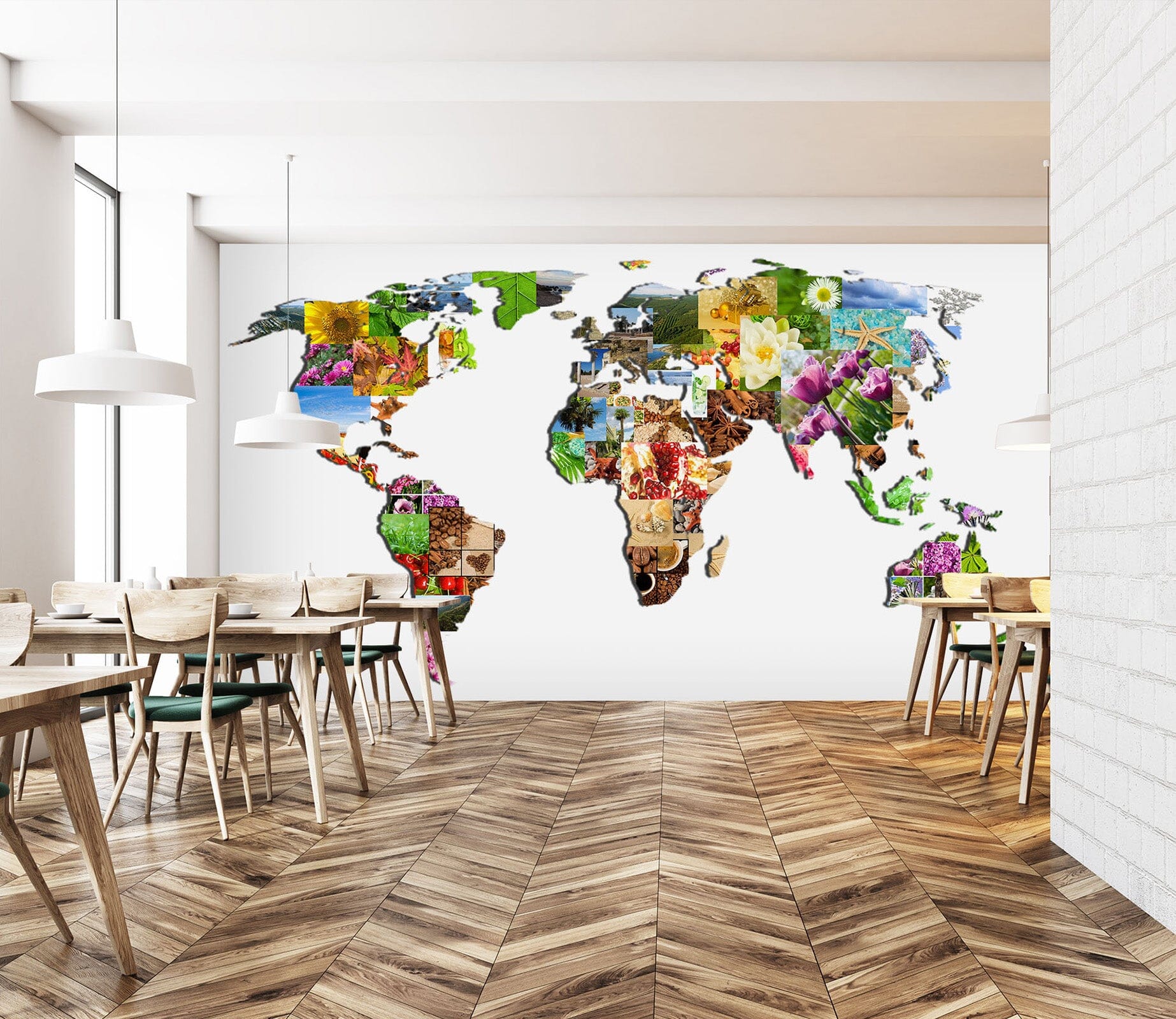 3D Abstract Art 2037 World Map Wall Murals Wallpaper AJ Wallpaper 2