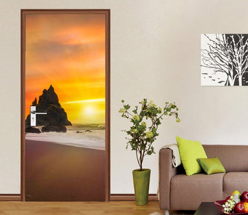 3D Beach Sunset 11568 Marco Carmassi Door Mural