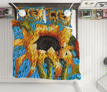 3D Sunflower 2127 Dena Tollefson bedding Bed Pillowcases Quilt Quiet Covers AJ Creativity Home 