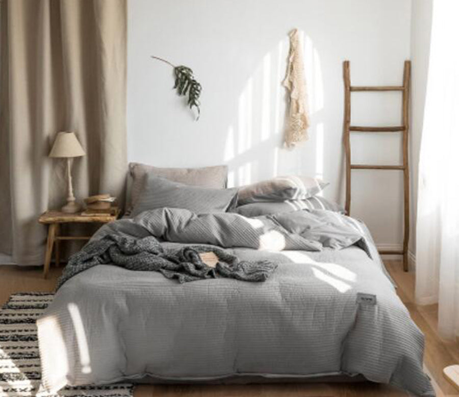 3D Gray 30111 Bed Pillowcases Quilt