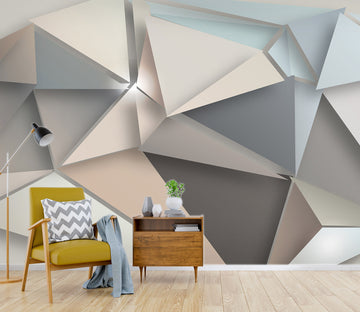 3D Triangle Patchwork 1451 Wall Murals