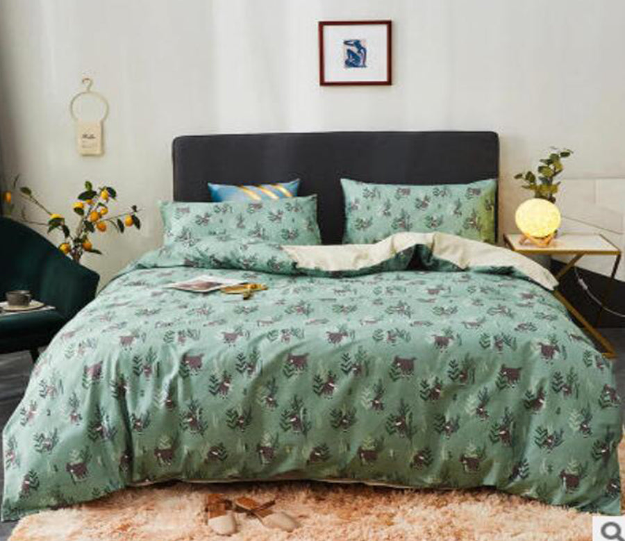 3D Green Pattern 20059 Bed Pillowcases Quilt