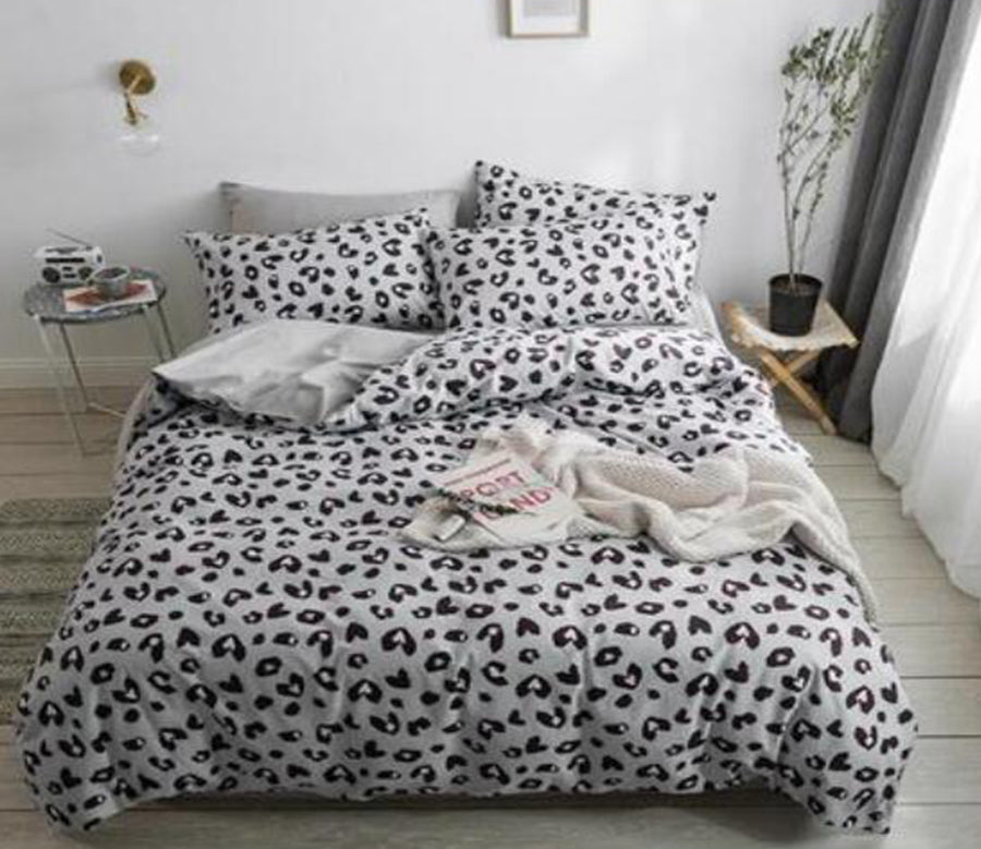 3D Black Leopard 15023 Bed Pillowcases Quilt