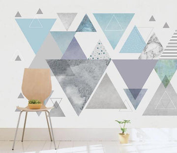 3D Purple Triangle WC590 Wall Murals