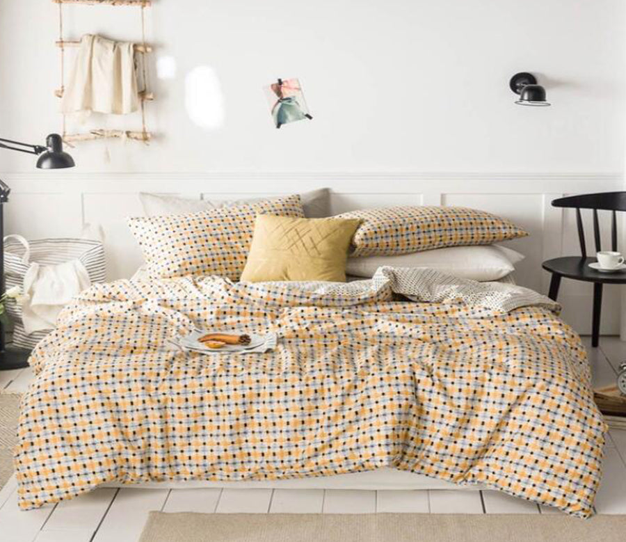 3D Yellow 7035 Bed Pillowcases Quilt