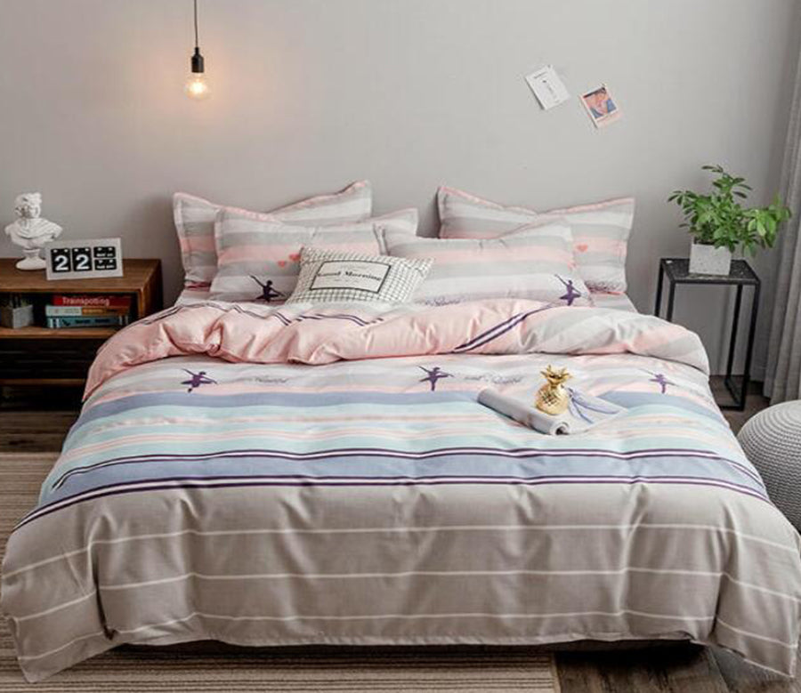 3D Gray Bar Starfish 2088 Bed Pillowcases Quilt