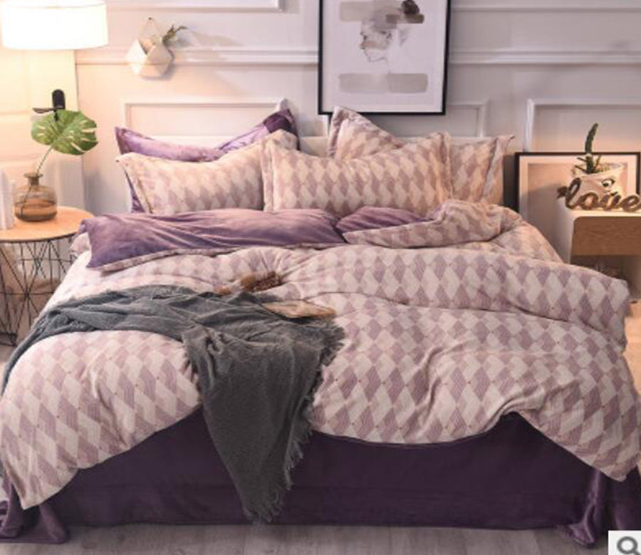 3D Diamond Pattern 20134 Bed Pillowcases Quilt