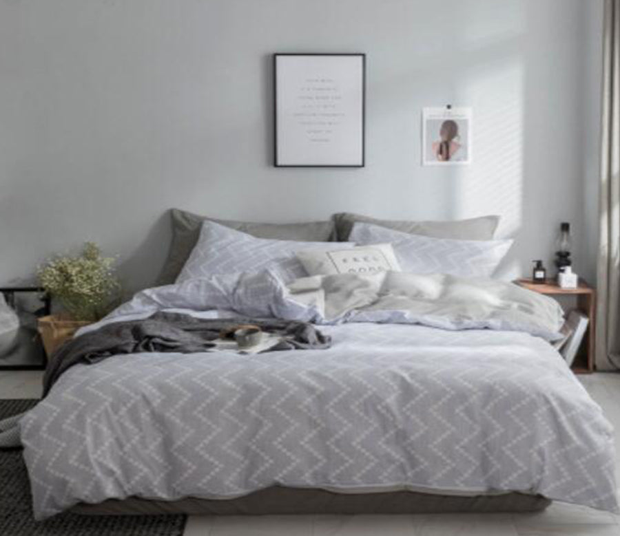 3D Light Gray Waves 15187 Bed Pillowcases Quilt