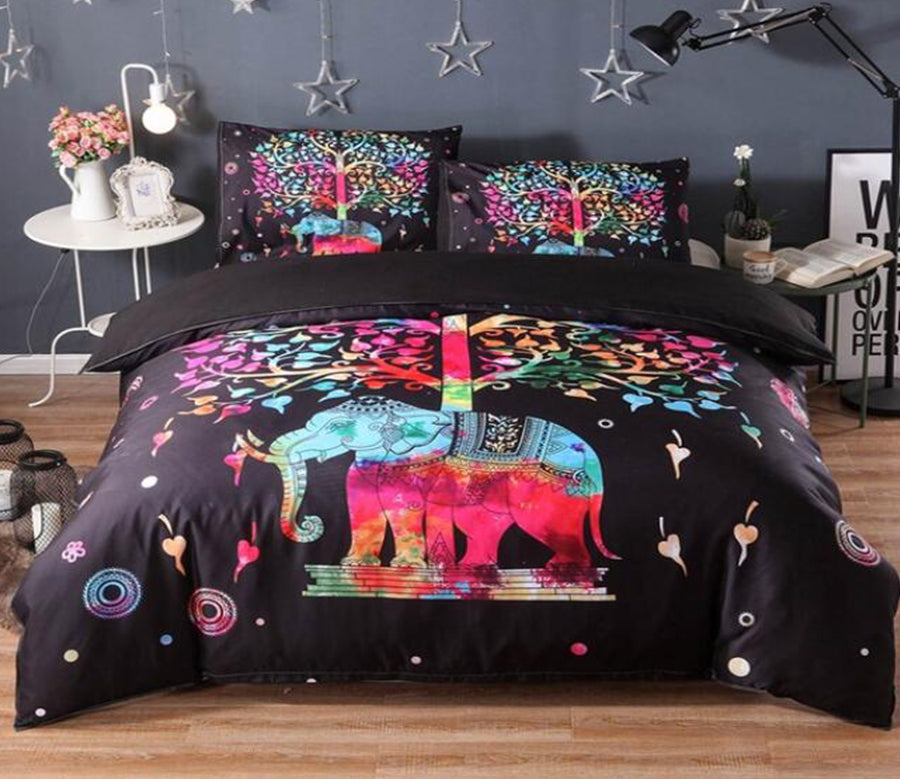 3D Color Elephant 5070 Bed Pillowcases Quilt