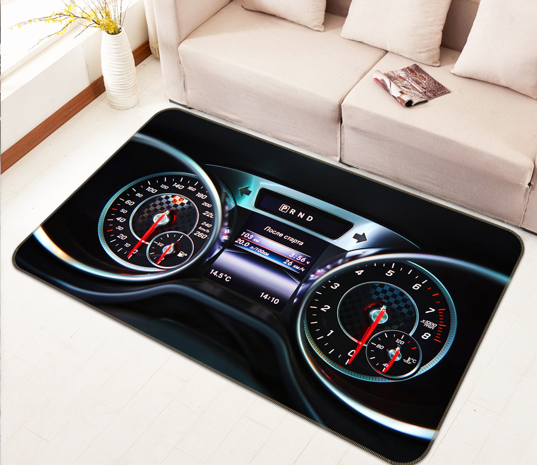 3D Auto Meter 67218 Vehicle Non Slip Rug Mat