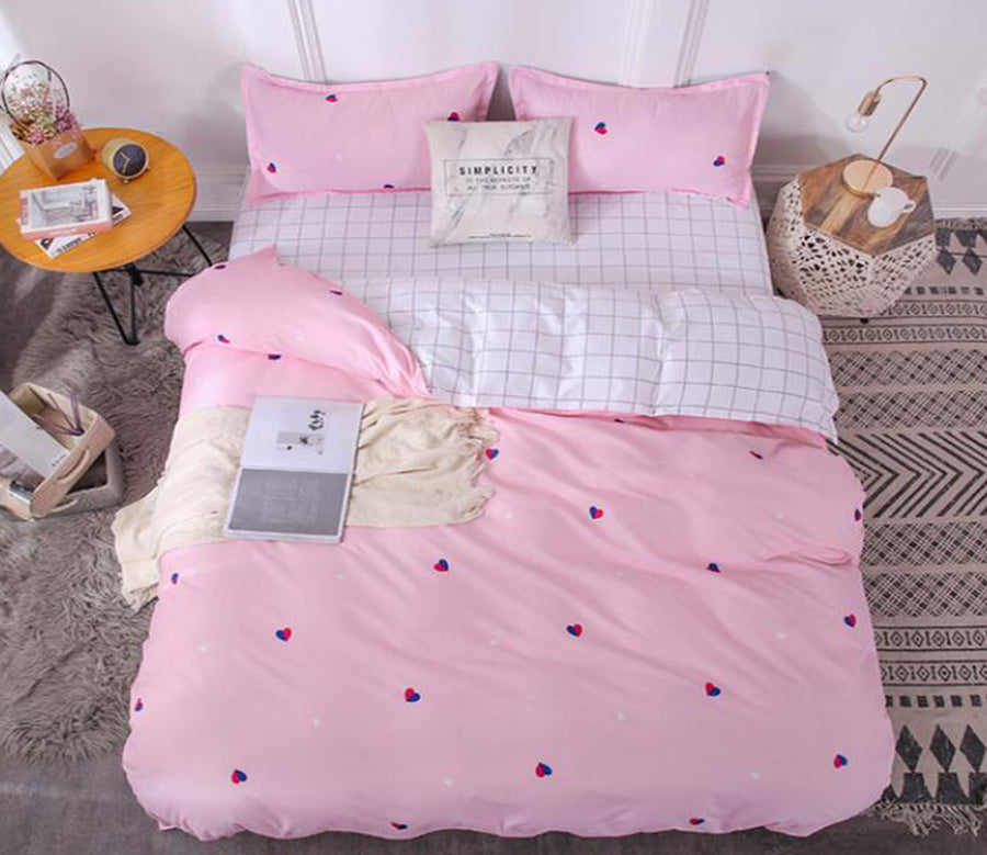 3D Little Red And Blue Love 2184 Bed Pillowcases Quilt