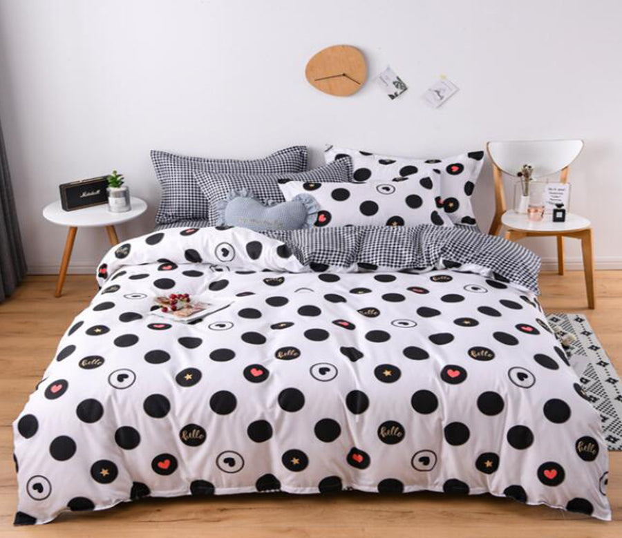 3D Black Dots 12138 Bed Pillowcases Quilt