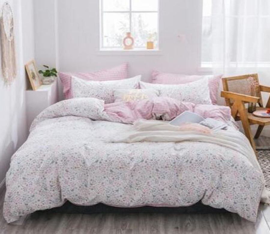 3D Pink Floral 14079 Bed Pillowcases Quilt