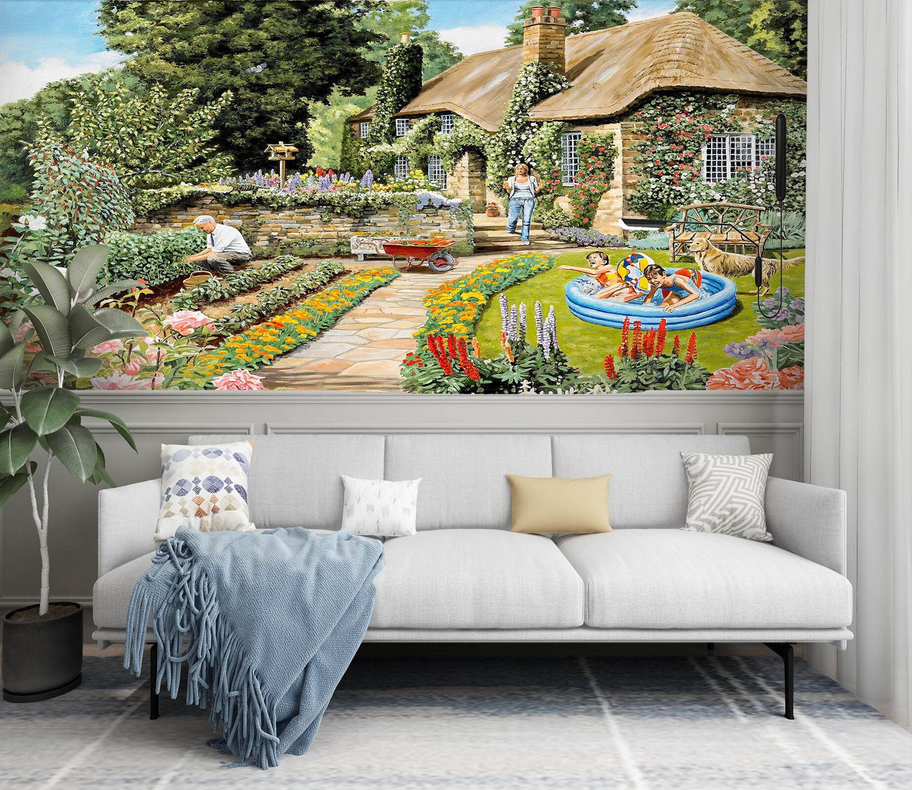 3D Summer Garden 1053 Trevor Mitchell Wall Mural Wall Murals Wallpaper AJ Wallpaper 2