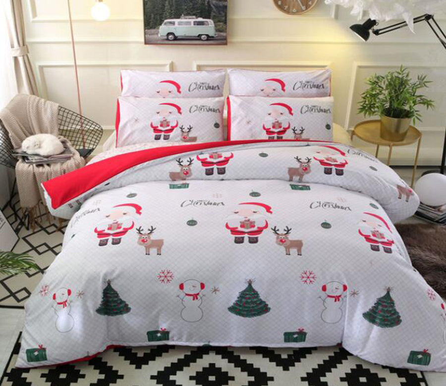 3D Santa Claus Tree 2179 Bed Pillowcases Quilt