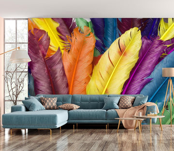 3D Colored Feather 133 Wall Murals Wallpaper AJ Wallpaper 2 