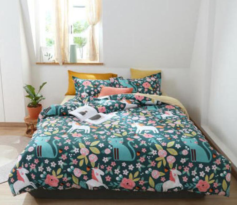 3D Cat Unicorn Pattern 50034 Bed Pillowcases Quilt