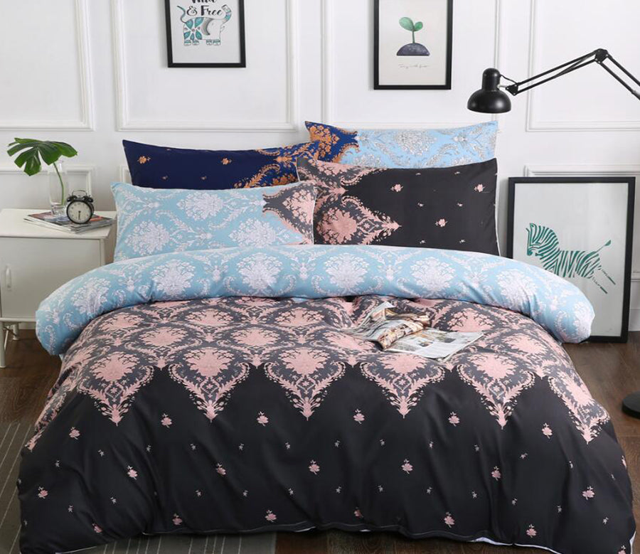 3D Black Pattern 6114 Bed Pillowcases Quilt