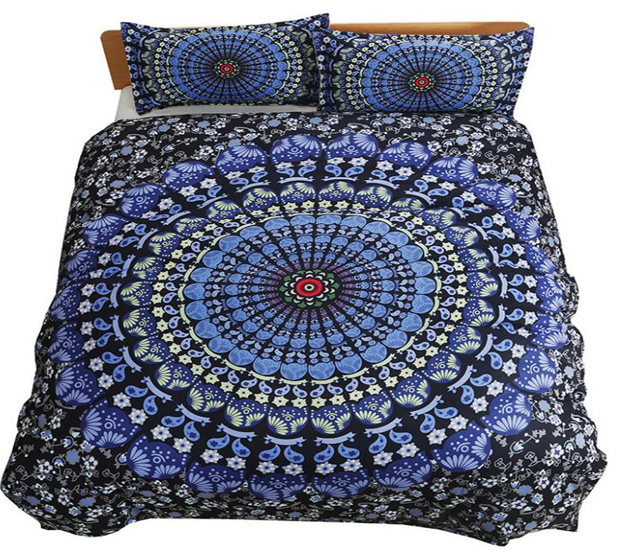 3D Blue Pattern Lines 1038 Bed Pillowcases Quilt