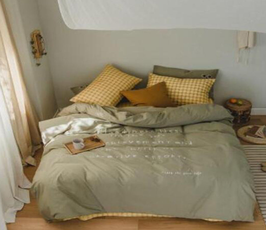 3D Green 40341 Bed Pillowcases Quilt