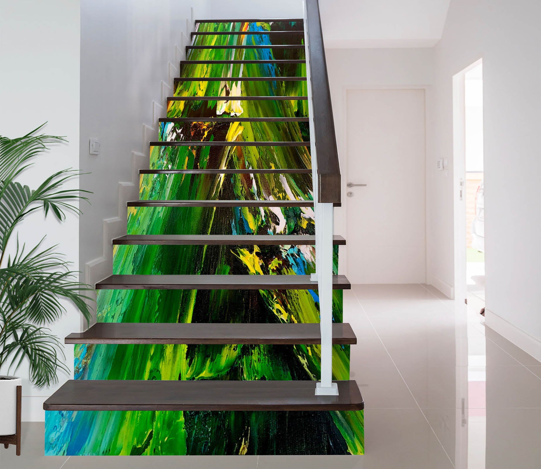 3D Green Oil Painting 821 Skromova Marina Stair Risers