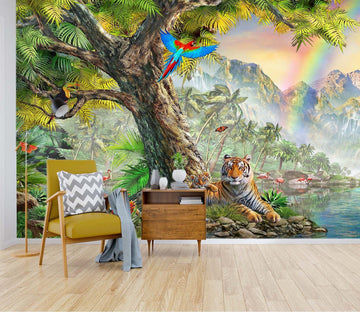 3D Rainbow Forest 1414 Adrian Chesterman Wall Mural Wall Murals Wallpaper AJ Wallpaper 2 