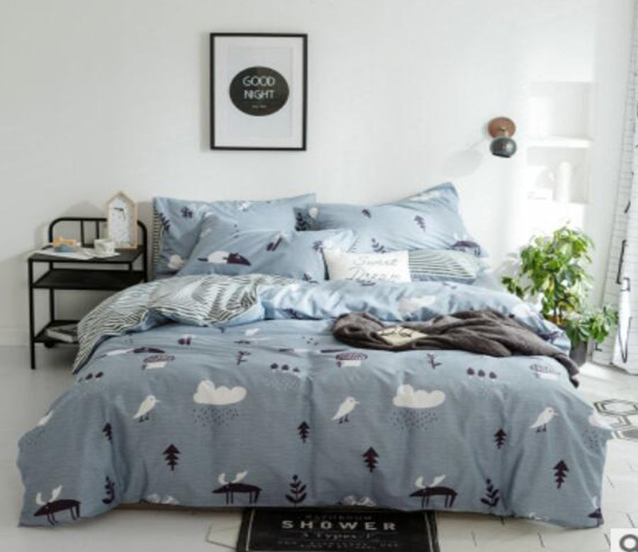 3D Grey Animal Cloud 20319 Bed Pillowcases Quilt