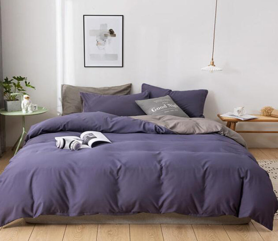 3D Dark Purple 2087 Bed Pillowcases Quilt