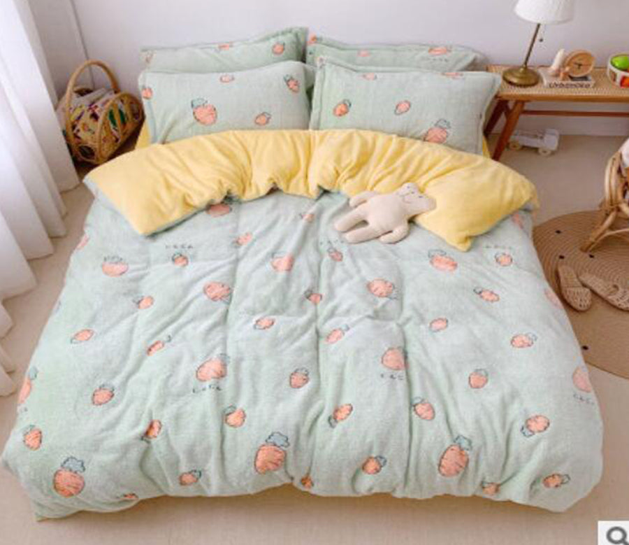 3D Strawberry 30132 Bed Pillowcases Quilt