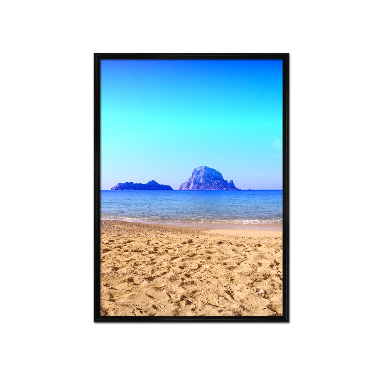 3D Beach Seascape 042 Fake Framed Print Painting Wallpaper AJ Creativity Home