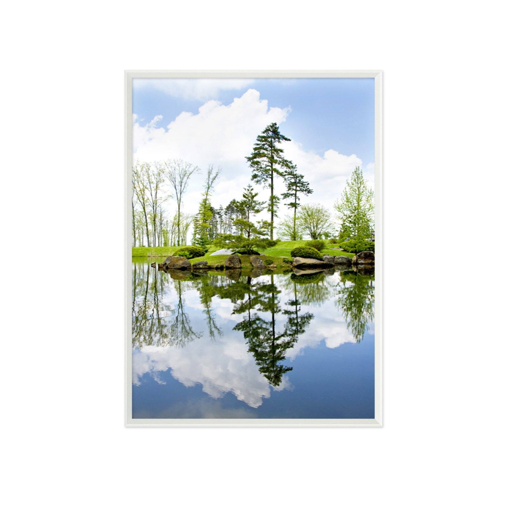 3D Lake Water 092 Fake Framed Print Painting Wallpaper AJ Creativity Home