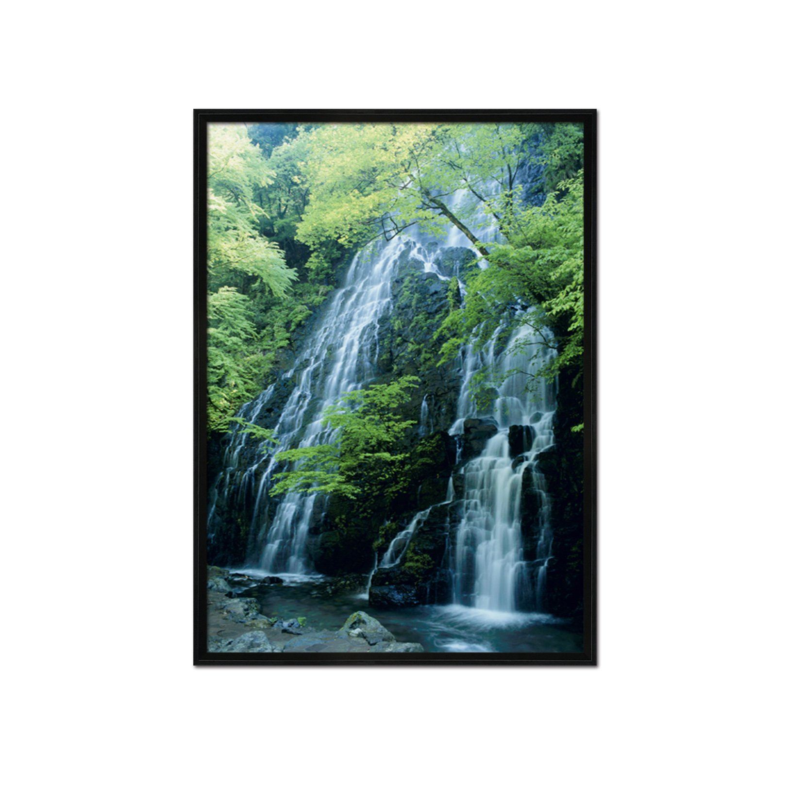 3D Precipitous Waterfall 145 Fake Framed Print Painting Wallpaper AJ Creativity Home