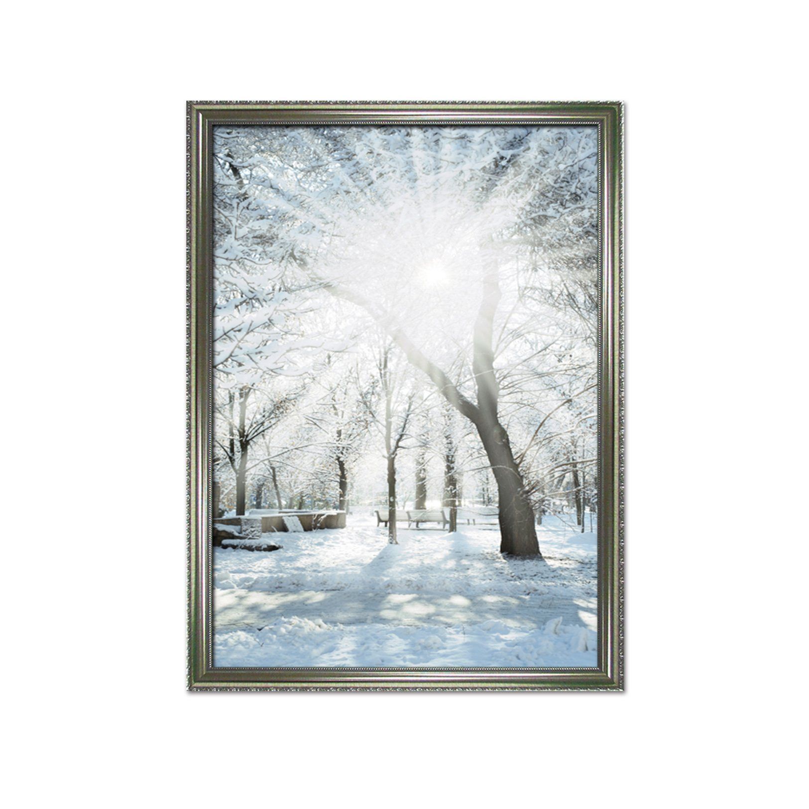 3D Snow Tree 026 Fake Framed Print Painting Wallpaper AJ Creativity Home