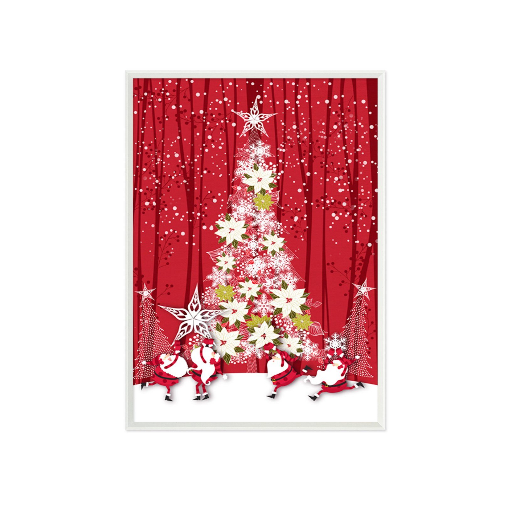 3D Christmas Stars 049 Fake Framed Print Painting Wallpaper AJ Creativity Home