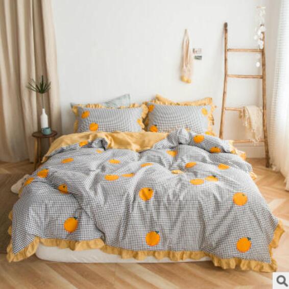 3D Lattice Oranges 50019 Bed Pillowcases Quilt
