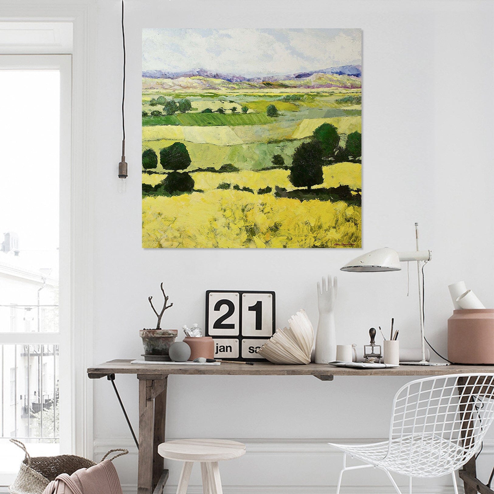 3D Steppe Yellow 110 Allan P. Friedlander Wall Sticker Wallpaper AJ Wallpaper 2