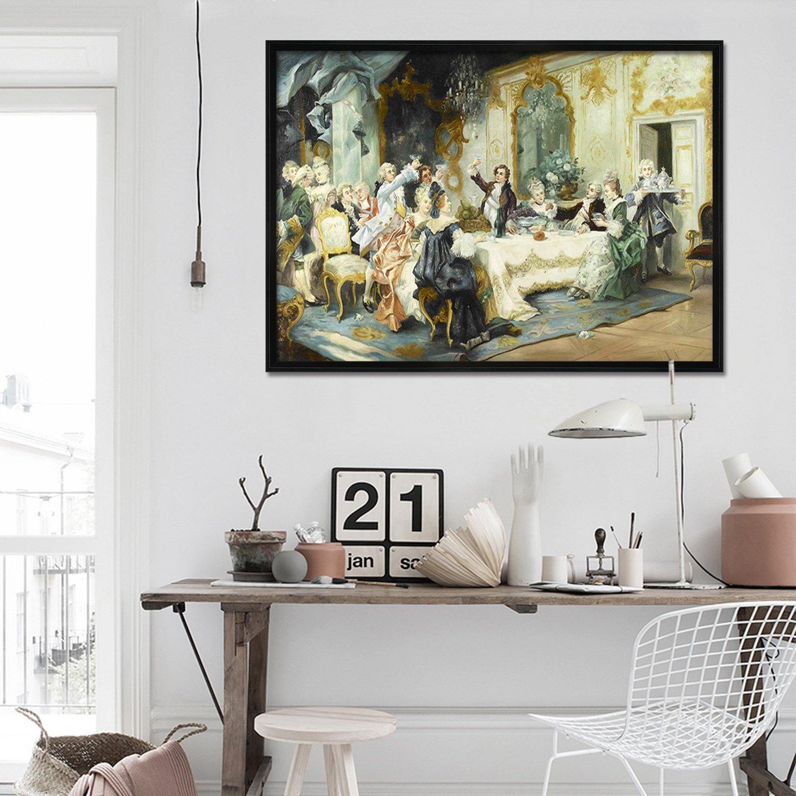 3D Toasting Together 041 Fake Framed Print Painting Wallpaper AJ Creativity Home