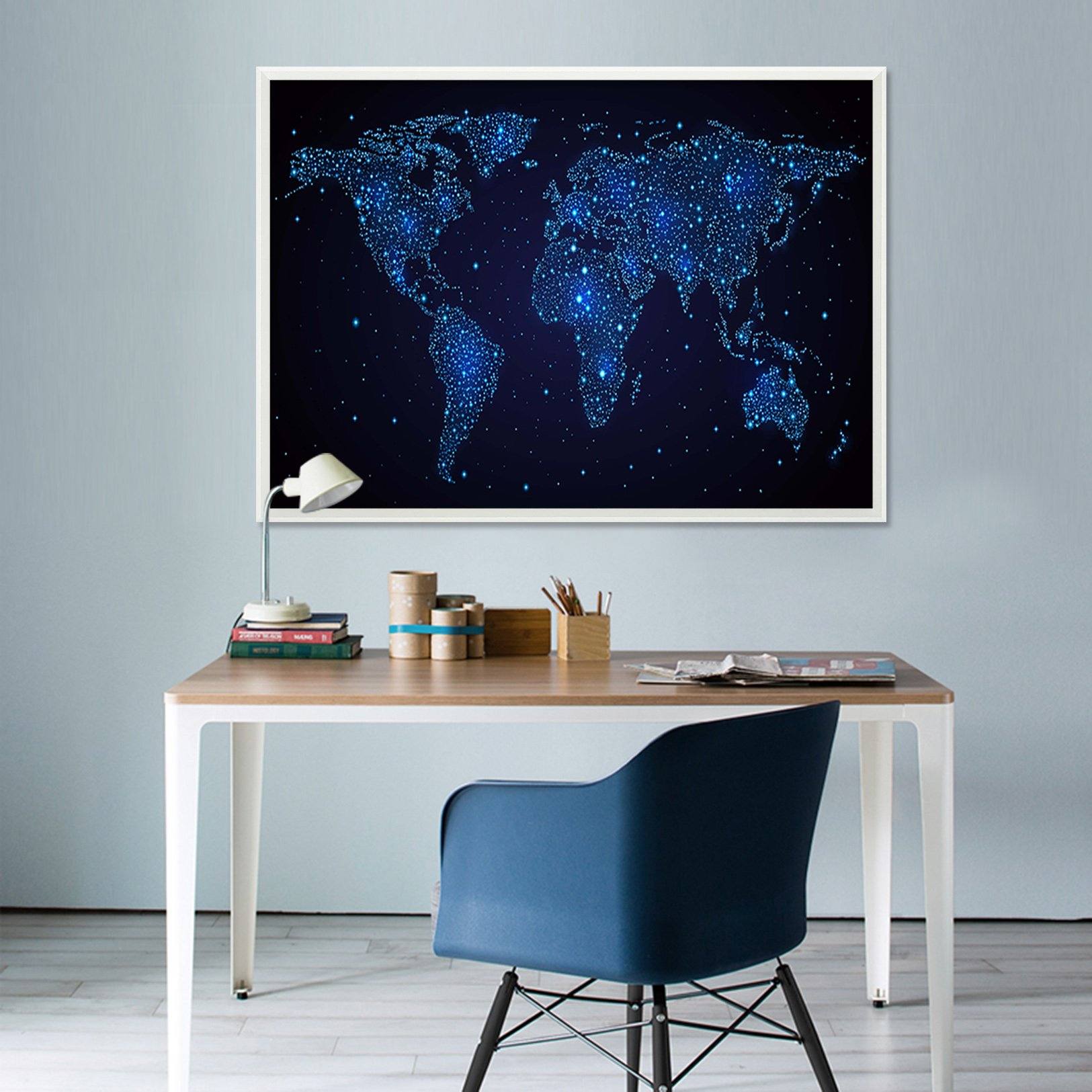 3D Milky Way Stars 101 Fake Framed Print Painting Wallpaper AJ Creativity Home