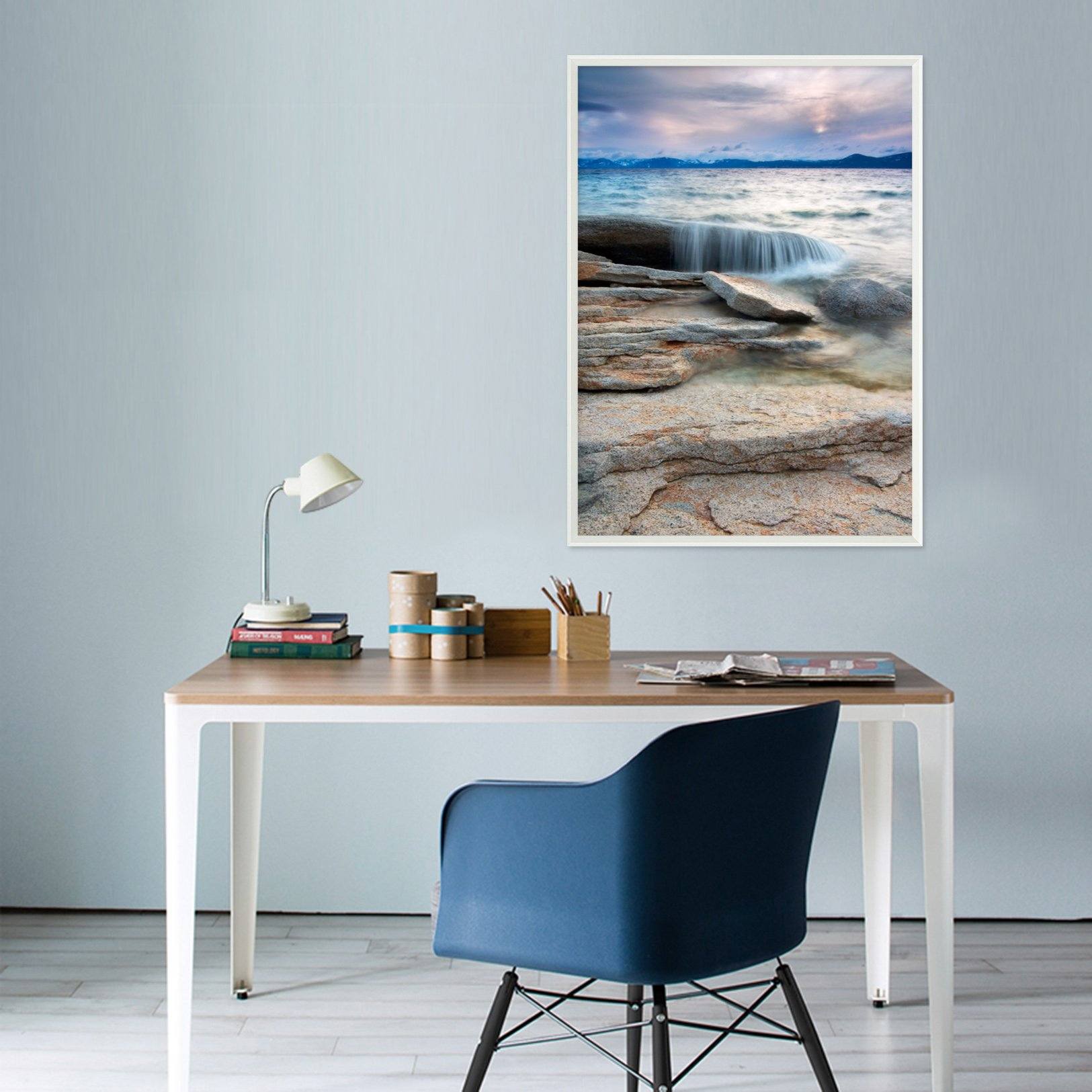 3D Coast Stone 086 Fake Framed Print Painting Wallpaper AJ Creativity Home