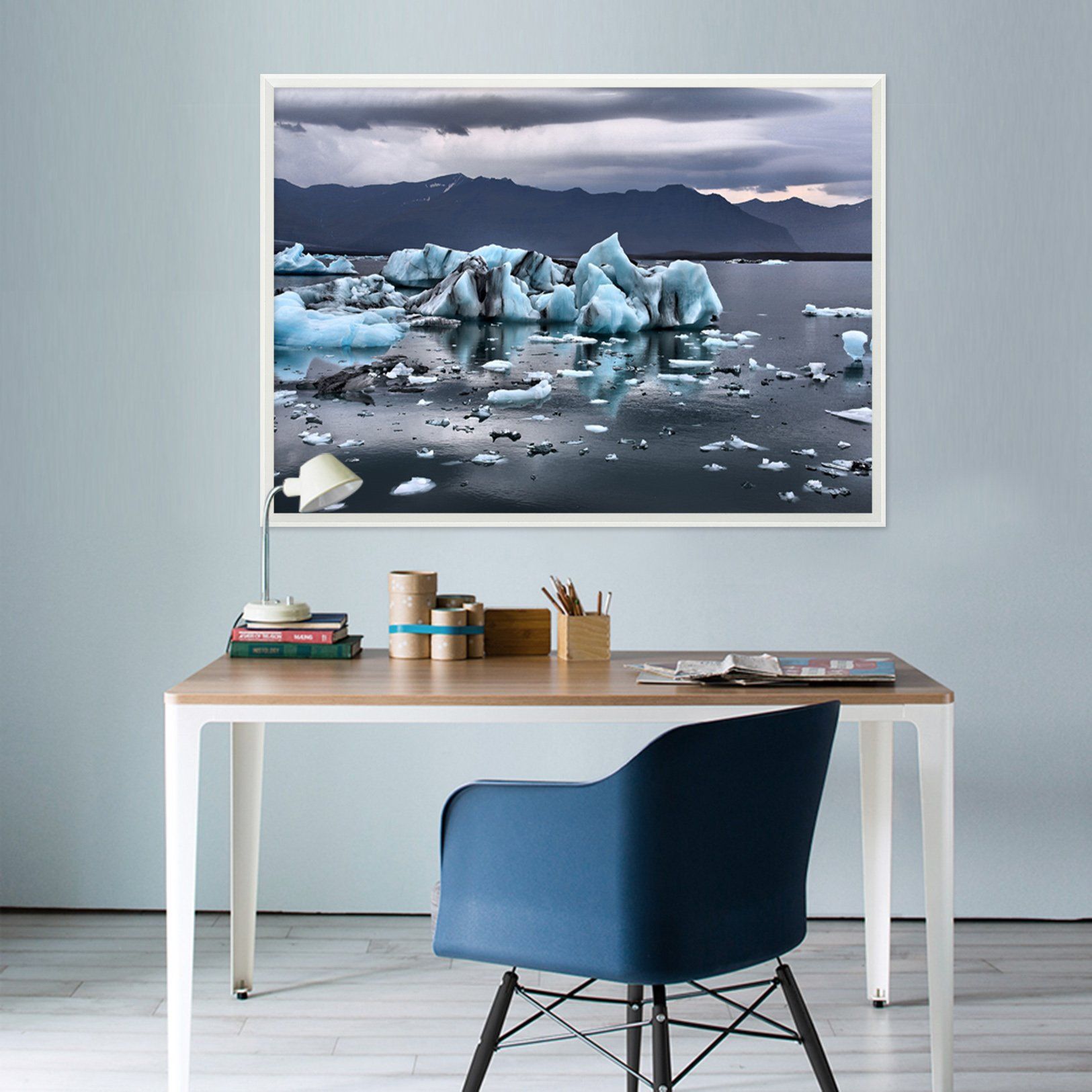 3D Melting Ice 177 Fake Framed Print Painting Wallpaper AJ Creativity Home