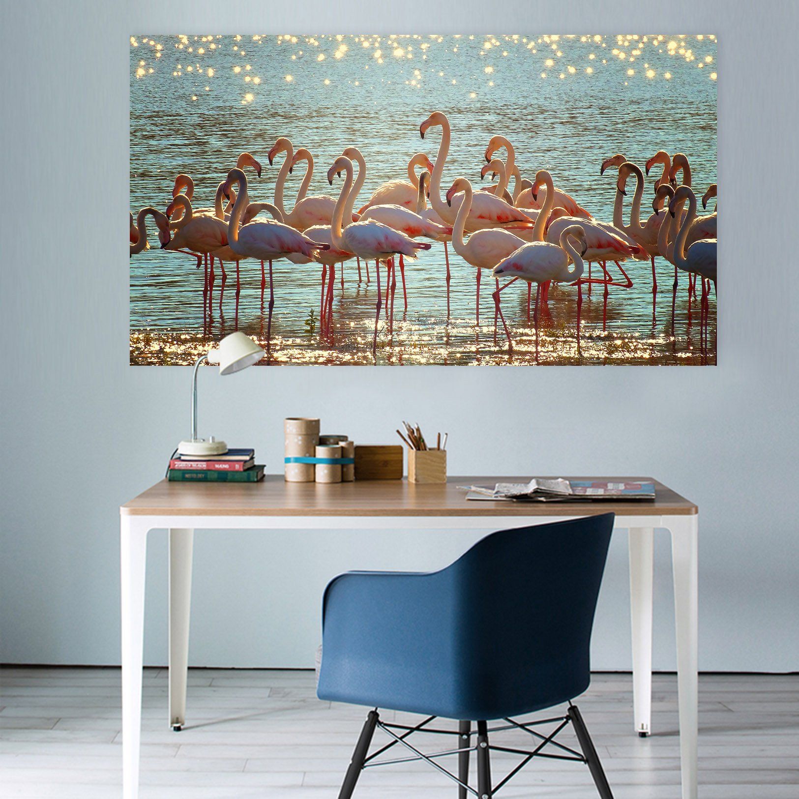 3D Flamingo Group 52 Animal Wall Stickers Wallpaper AJ Wallpaper 2