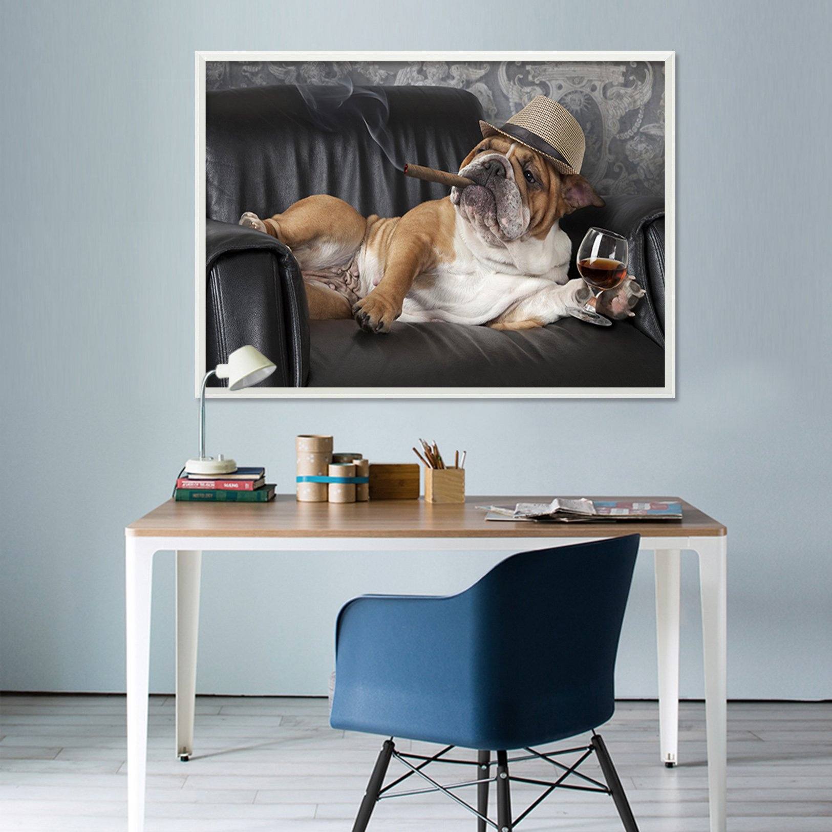 3D Social Shar Pei 059 Fake Framed Print Painting Wallpaper AJ Creativity Home