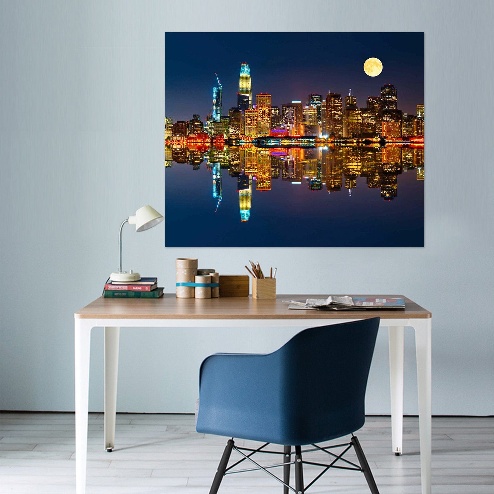 3D Night City 136 Marco Carmassi Wall Sticker Wallpaper AJ Wallpaper 2