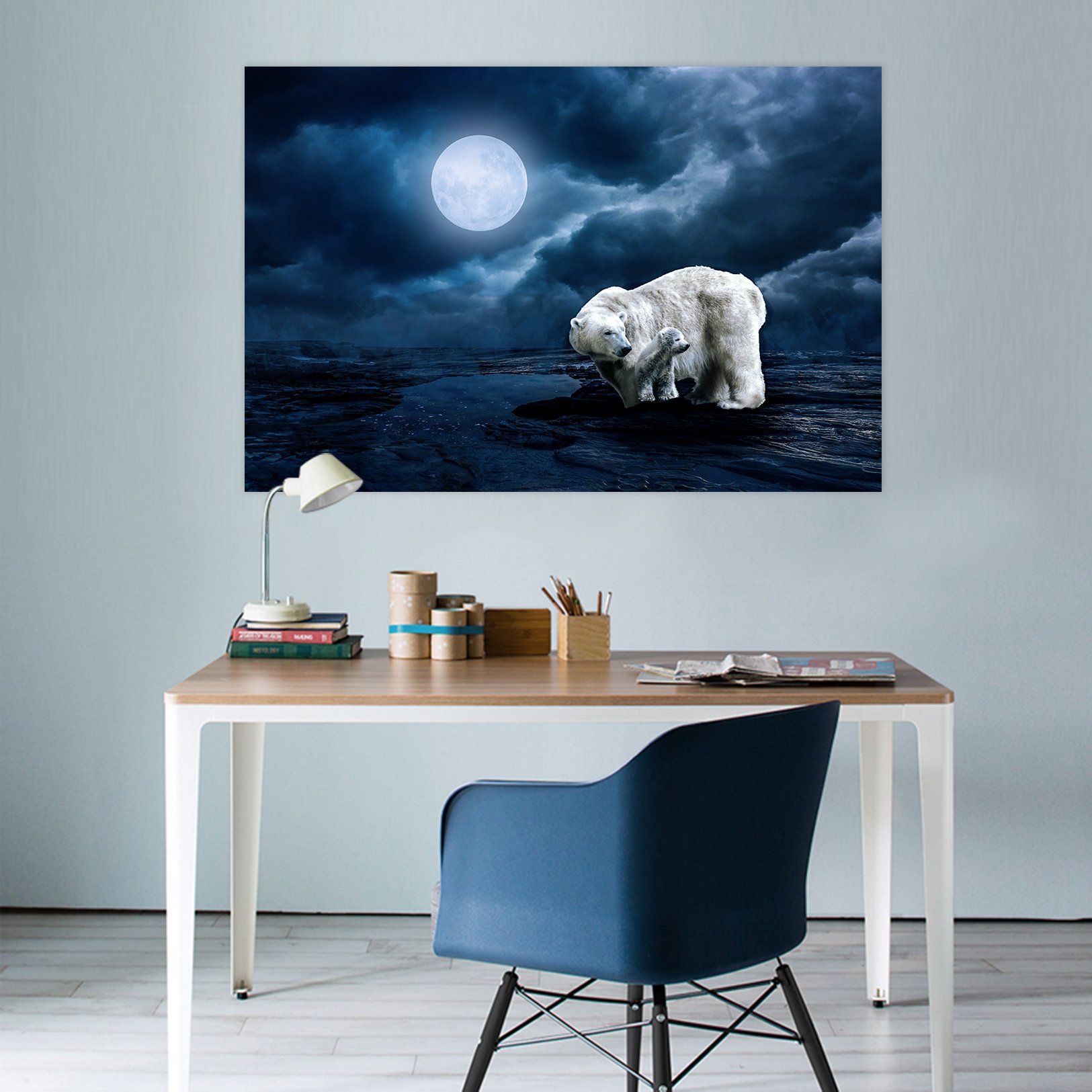 3D Polar-Bear 106 Animal Wall Stickers Wallpaper AJ Wallpaper 2