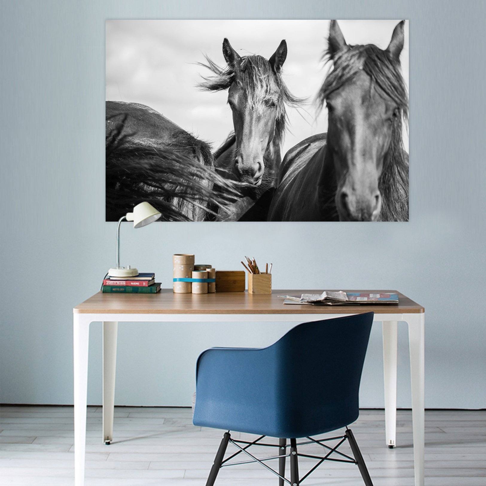 3D Grey Horse 82 Animal Wall Stickers Wallpaper AJ Wallpaper 2