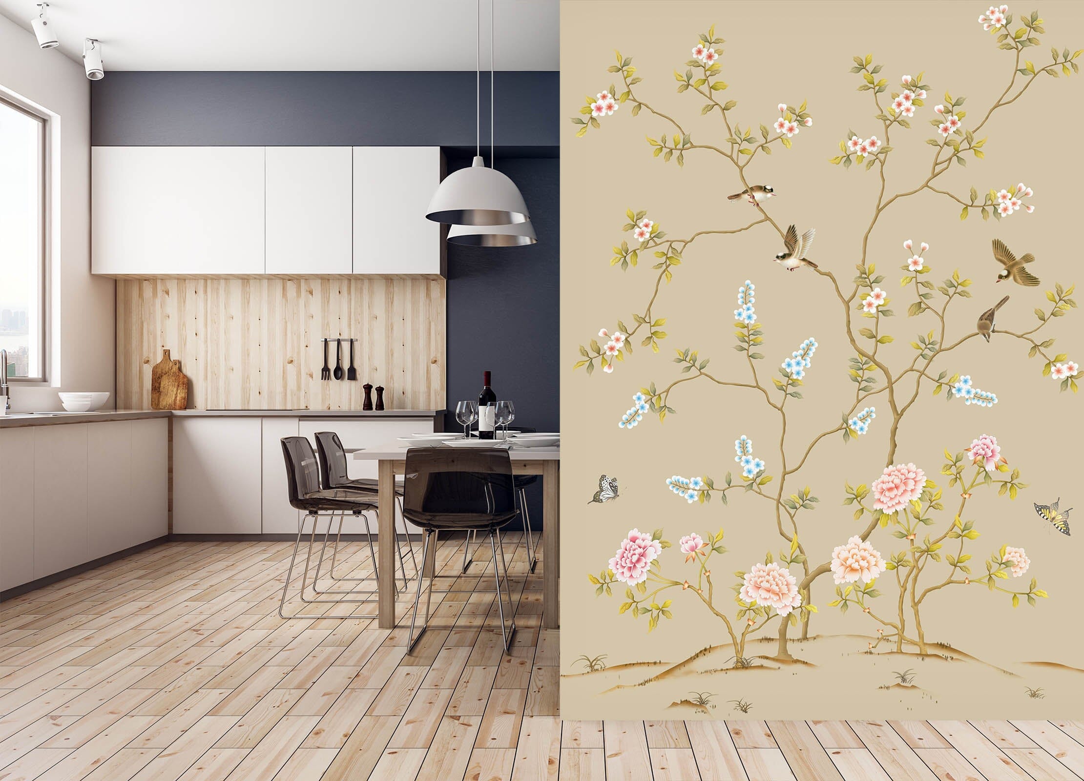 3D Bird Chinese Pattern 1399 Wall Murals Wallpaper AJ Wallpaper 2