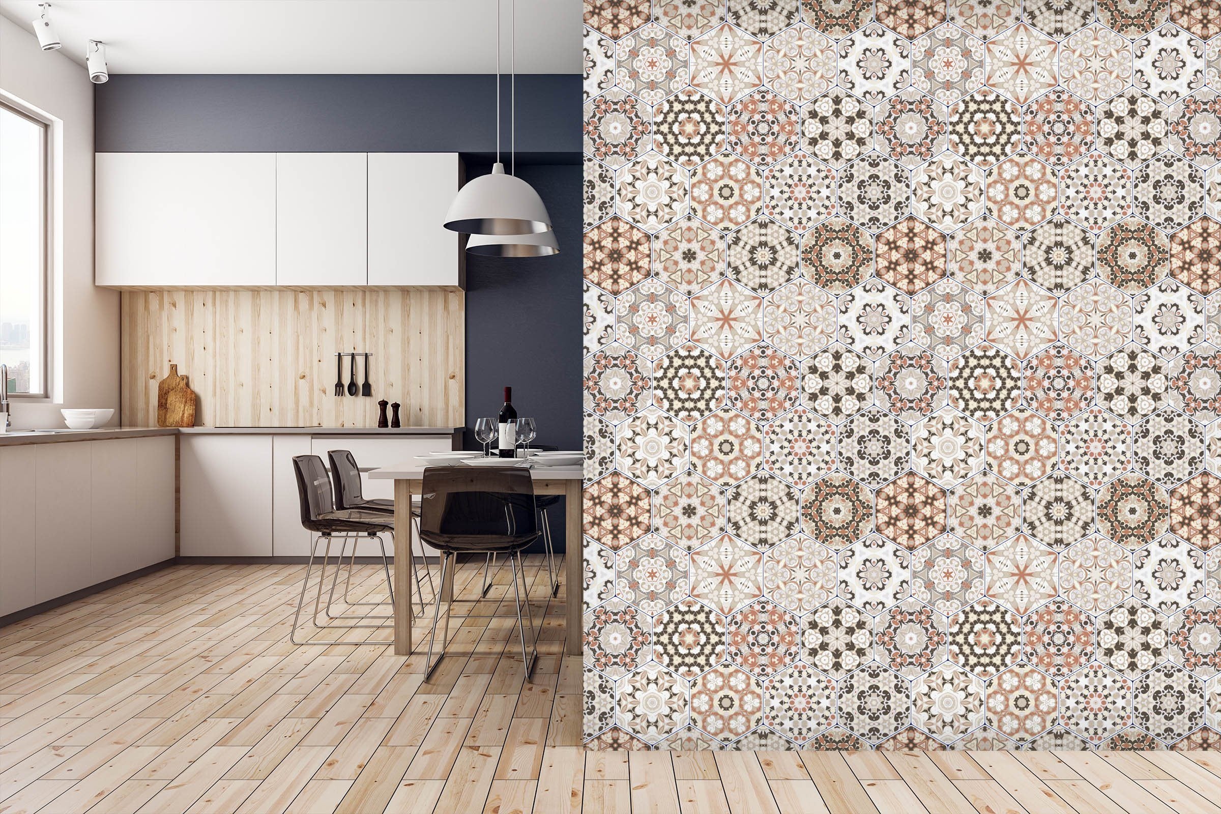 3D Vintage Mosaic 035 Marble Tile Texture Wallpaper AJ Wallpaper 2