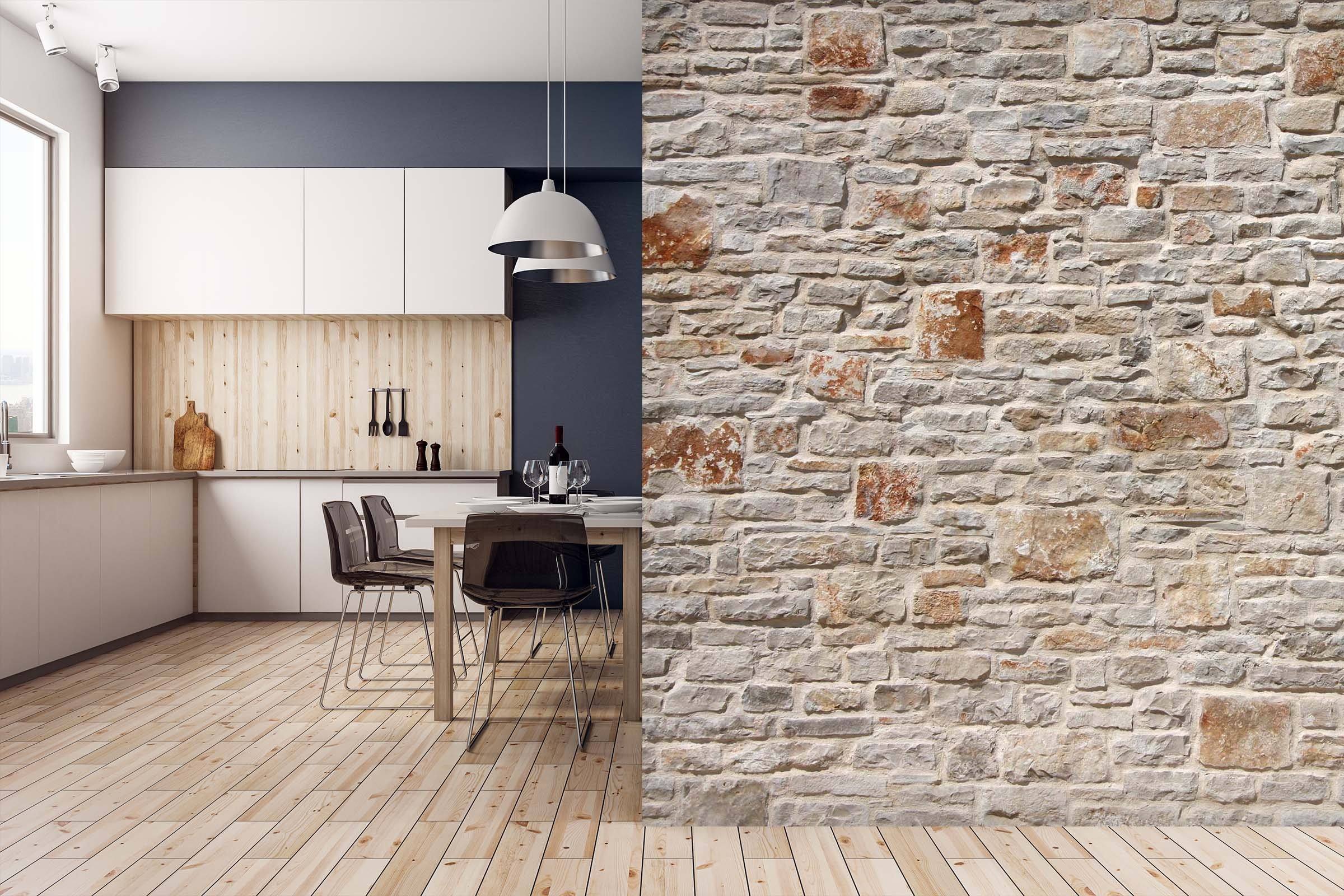 3D Brick Wall 022 Wall Murals Wallpaper AJ Wallpaper 2