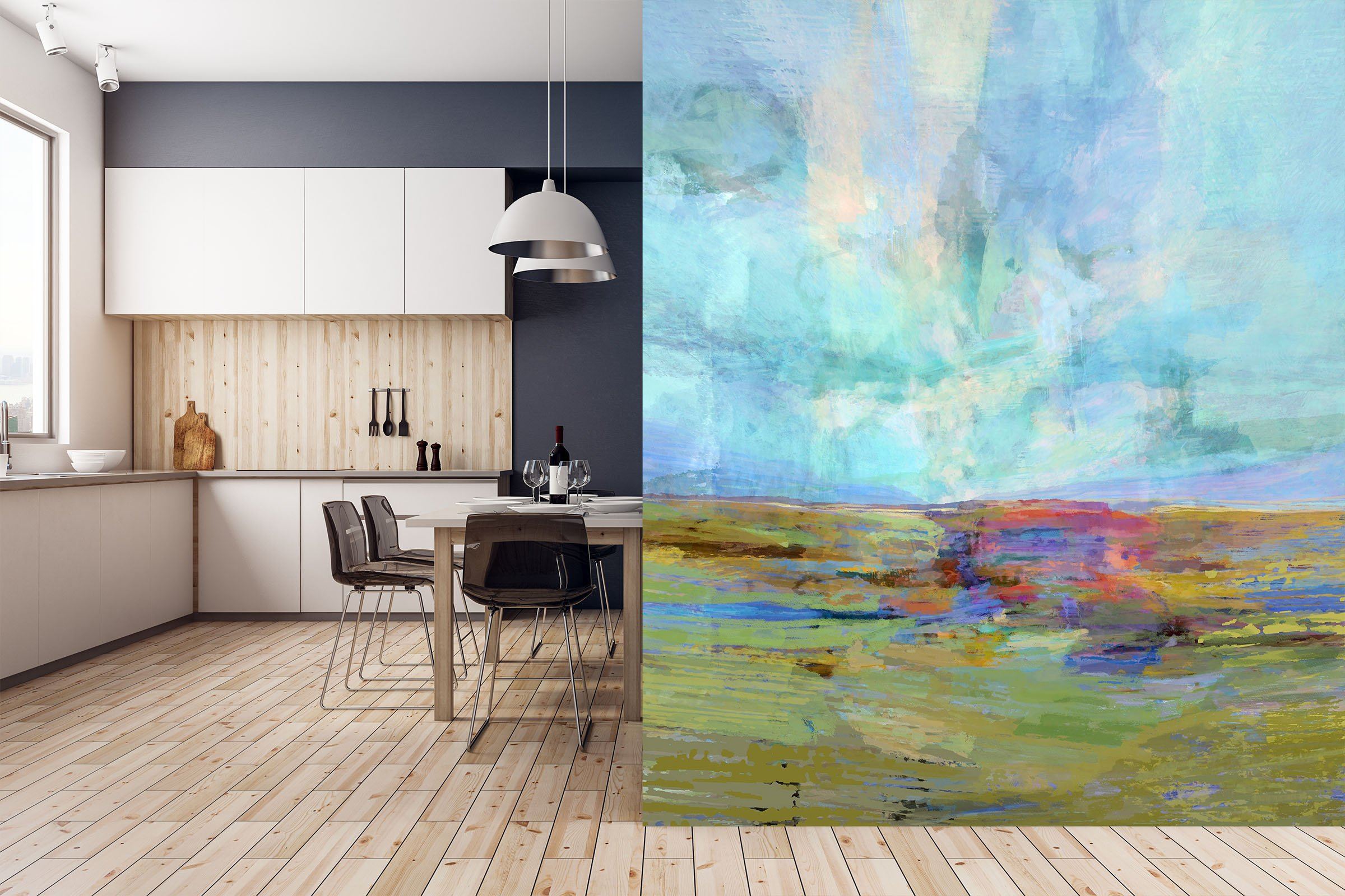 3D Blue Steppe 1417 Michael Tienhaara Wall Mural Wall Murals Wallpaper AJ Wallpaper 2