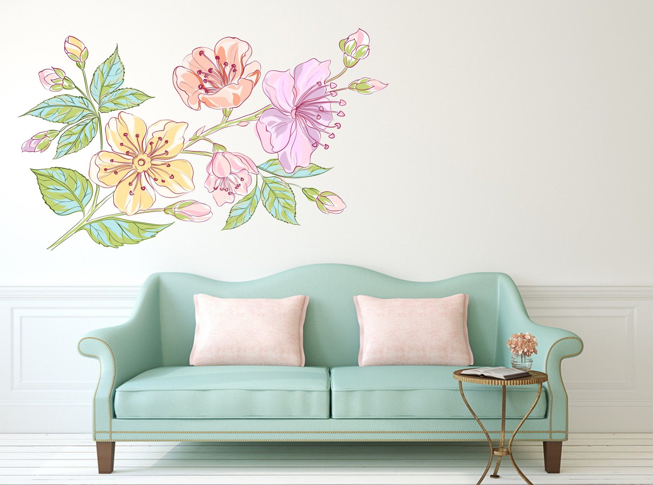 3D Blooming Flower Graffiti 102 Wall Stickers Wallpaper AJ Wallpaper